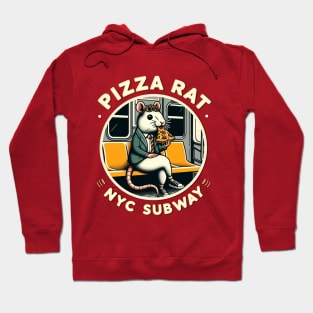 Pizza Rat New York Subway NYC Subway Train Hoodie